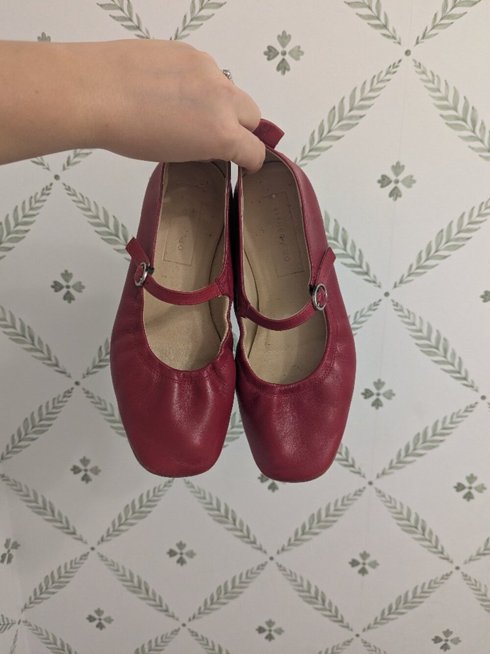 Red Either/Or Mary Jane Shoes Size 7 US/37 EU